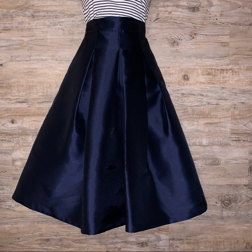 Navy midi skirt